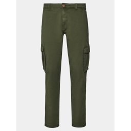 Blend Текстилни панталони 20716450 Зелен Slim Fit