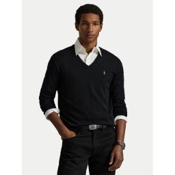 Polo Ralph Lauren Пуловер Ls Sf Vn Pp 710670789003 Черен Regular Fit