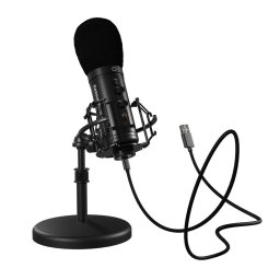 Микрофон Genesis Radium 600 G2, кардиоиден, кондензаторен, Jack 3.5mm, USB-C, Mute бутон, черен