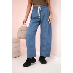 Kesi Włoski Butter trousers tied at the waist denim melange