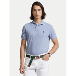 Polo Ralph Lauren Тениска с яка и копчета 710666998007 Син Custom Slim Fit