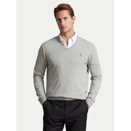 Polo Ralph Lauren Пуловер 710670789002 Сив Slim Fit