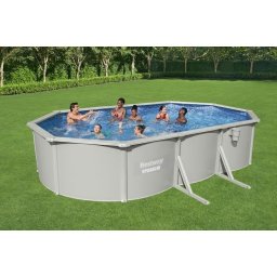 Сглобяем басейн Bestway Hydrium Oval 610x366x122 см метална конструкция 56369