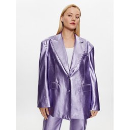ROTATE Сако Embossed Pu 1000932225 Виолетов Oversize