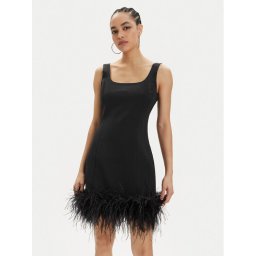 MICHAEL Michael Kors Коктейлна рокля MH381UZ3GZ Черен Slim Fit