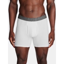 Set of three men's boxer shorts in white Under Armour UA Performance Cotton 6in