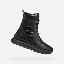 Geox Spherica ACTIF X2 Women's Black Ankle Boots - Ladies