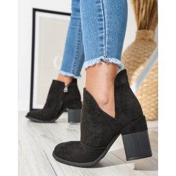 Resti Women's boots on the post with cut-outs in black. Encura- Footwear
