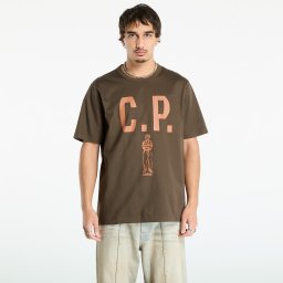 Тениска C.P. Company Mercerized 30/2 Jersey Twisted Short Sleeve Logo T-Shirt Ivy Green XXL