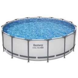 Сглобяем басейн Bestway Steel Pro MAX 56438, O 457 x 122 см, с помпа, стълба и покривало