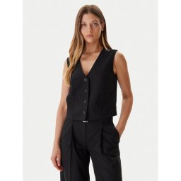 Guess Жилетка за костюм W5BH52 W2422 Черен Regular Fit
