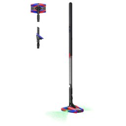 Вертикална прахосмукачка Dyson Pencilvac Fluffycones, LED осветление отпред и отзад, Автономност 30 минути, Черен