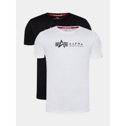 Alpha Industries Комплект тениски Alpha Label T 118534 Черен Regular Fit