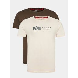 Alpha Industries Комплект тениски Alpha Label T 2 118534 Цветен Regular Fit