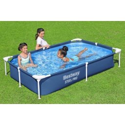 Басейн с метална конструкция Bestway Steel Pro 56401, 221 х 150 х 43 см