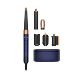 Маша за коса Dyson HS08 Airwrap i.d.™, 1300 W, 3 скорости, 3 температури, Bluetooth® връзка, Prussian blue/Rich copper