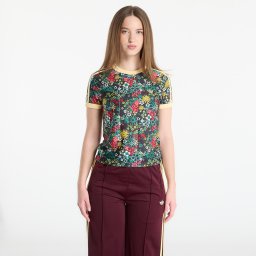 Тениска adidas X Liberty London 3 Stripes T-Shirt Black/ Bold Green/ Collegiate Green- Eqt Yellow M