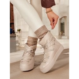 Resti Women's slip-on boots a'la snow boots in light brown Vevnose
