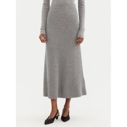 Max Mara Leisure Миди пола Agile 2426306028 Сив Regular Fit