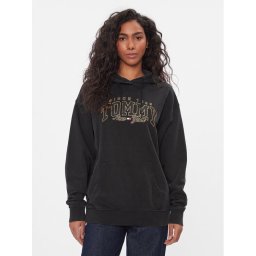 Tommy Jeans Суитшърт Luxe Varsity DW0DW16410 Черен Relaxed Fit