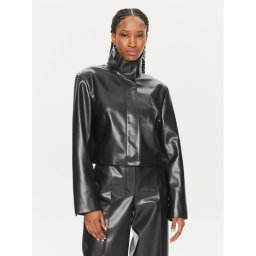 Calvin Klein Кожено яке K20K207975 Черен Regular Fit