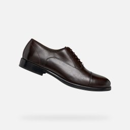 Мъжки официални обувки Geox Barberigo в тъмнокафяво