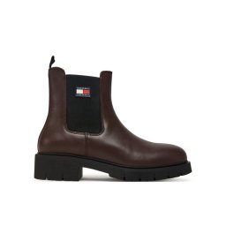Tommy Jeans Боти тип челси Tjw Chelsea Leather Boot EN0EN02825 Кафяв