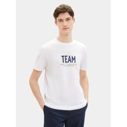 Tom Tailor Denim Тишърт 1040838 Бял Regular Fit