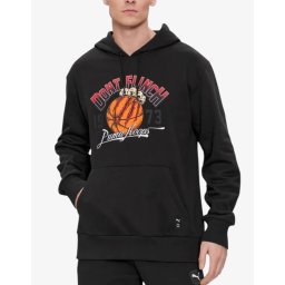 PUMA Graphic Booster Hoodie Black