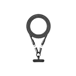 Data кабел , огърлица ttec ExtremeCable Hip Multifunctional Extra Durable USB-C–USB-C 60W PD/QC 120cm Fast Charge/Data Cable - Сив