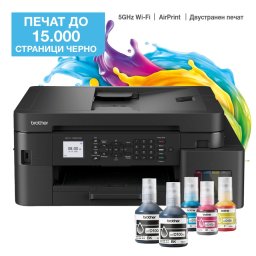 Мастилоструйно МФУ Brother MFC-T930DWYJ1 InkBenefit Plus - Печат/Копиране/Сканиране, ADF, Дуплекс, Wi-Fi (2.4/5 GHz), Ethernet, До 7500 стр., Черен