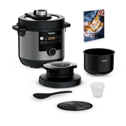 Мултикукър Tefal CY778830 Turbo Cuisine, 1200W, Технология Spherical Bowl, Капацитет 7,6 л, Поддържа топлина, Незалепващо покритие, Черен/Сив