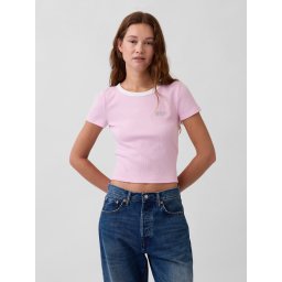 Тениска с оребрено лого на GAP