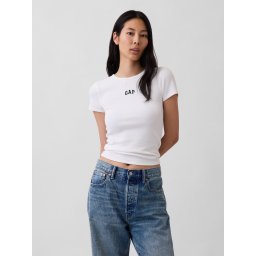 Тениска с оребрено лого на GAP