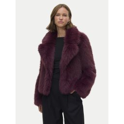 Vero Moda Кожено палто Nora 10336482 Виолетов Regular Fit