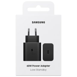 Адаптер 220V Samsung USB-C 60W Travel Charger - Черен, EP-T6010NBE