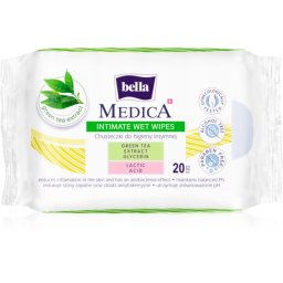 BELLA Medica Green Tea Extract мокри кърпички за интимна хигиена 20 бр.