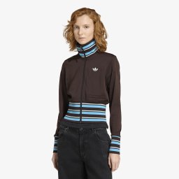Суитшърт adidas Vintage Tt High Knitted Ribs Top Aurora Coffee XL