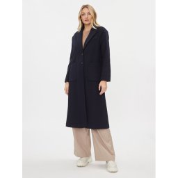 United Colors Of Benetton Вълнено палто 28HFDN02V Тъмносин Regular Fit