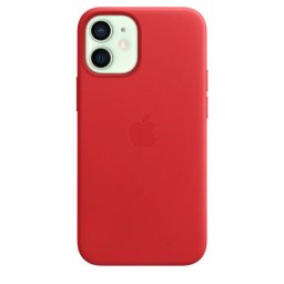 Оригинален калъф Apple Leather Magsafe Cover за iPhone 12 Mini - Червен, MHK73ZM/A