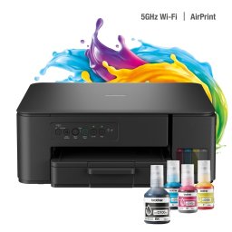 Мастилоструйно МФУ Brother DCP-T430WYJ1 InkBenefit Plus - Печат/Копиране/Сканиране, 16 ipm, Двубандов Wi-Fi (2.4/5 GHz), До 7500 стр., Черен