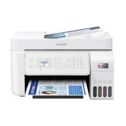 Мастилоструйно МФУ Epson EcoTank L5316 - Печат/Копиране/Сканиране/Факс, ADF, Ethernet, Wi-Fi, AirPrint, 3.7" Цветен LCD, До 7500 стр., Бял