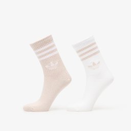 Чорапи adidas 3-Stripes Glitter Crew Socks 2 Pairs Blush Pink/ White S