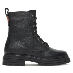 Зимни обувки Tommy Hilfiger Th Plaque Pebble Lace Boot Warm FW0FW08767 Черен