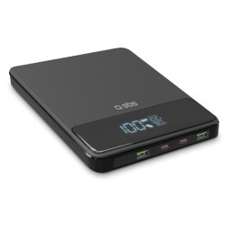 Външна батерия /power bank/ SBS 64669, 20 000 mAh, черна, 2x USB-А, 2x USB-C, LCD дисплей, 100W