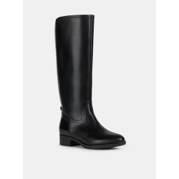 Black Leather Boots Geox