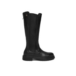 Tommy Hilfiger Ботуши Th Lthr Cleated Long Boot FW0FW08985 Черен