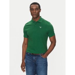 Barbour Тениска с яка и копчета Original Sports MML0358OL72 Зелен Tailored Fit