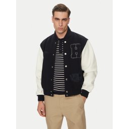 Tommy Hilfiger Преходно яке Leather Varsity Jacket MW0MW39248 Тъмносин Regular Fit