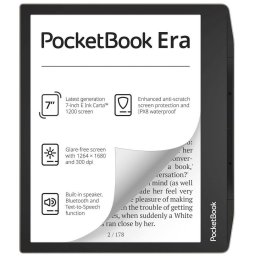 Четец за е-книги PocketBook PB700 Era - 7" E-Ink Carta 1200, 16GB, SMARTlight, IPX8 водоустойчив, Wi-Fi, Bluetooth, Сребрист